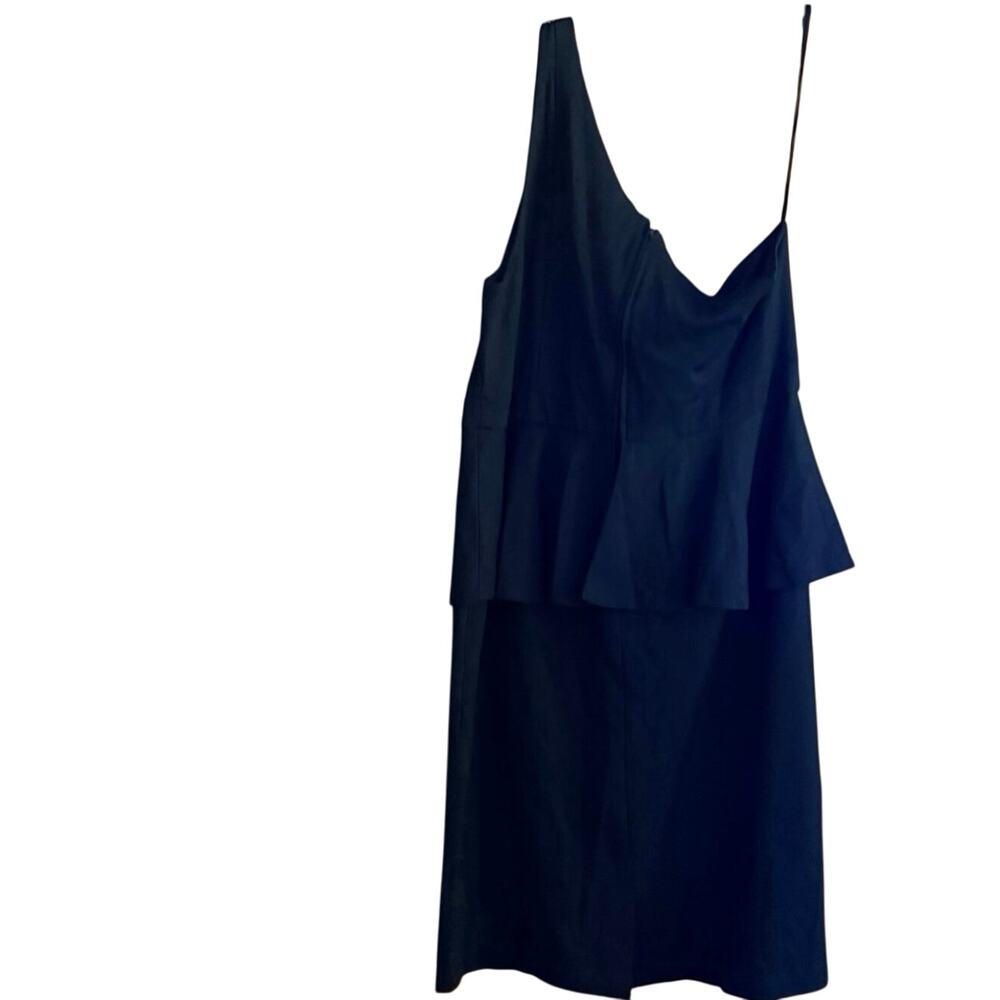 Torrid one shoulder peplum dress black LBD knee length stretch size 18 NWT new - Picture 4 of 9